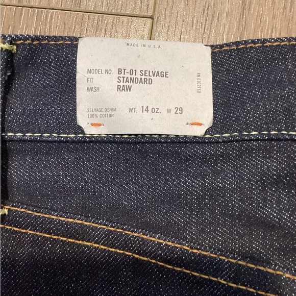 NWT - JACK SPADE BT-01 Selvage Standard Slim Jeans Men's 29x31 - Picture 4 of 9